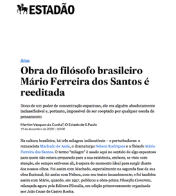 Artigo sobre Mário Ferreira dos Santos no Estadão